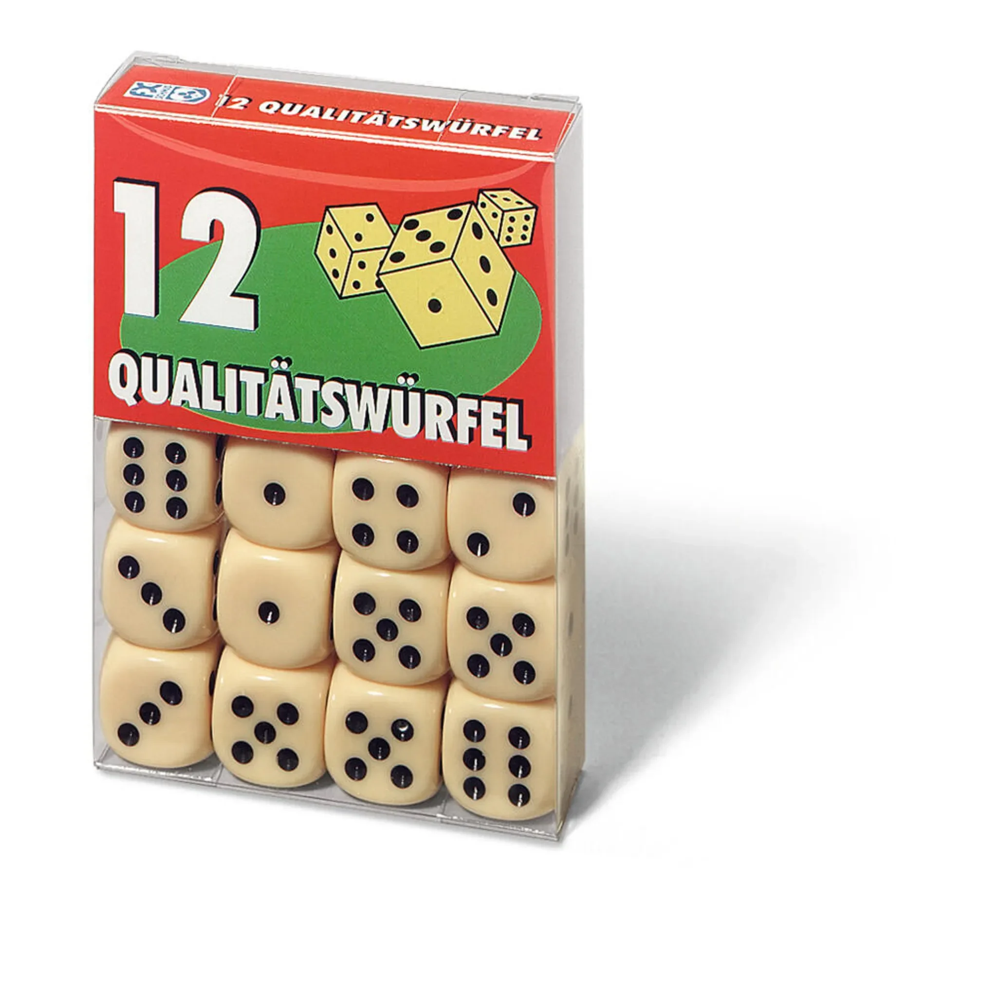 12 Qualitätswürfel in Klarsichtbox – Ravensburger / FX Schmid